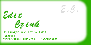 edit czink business card